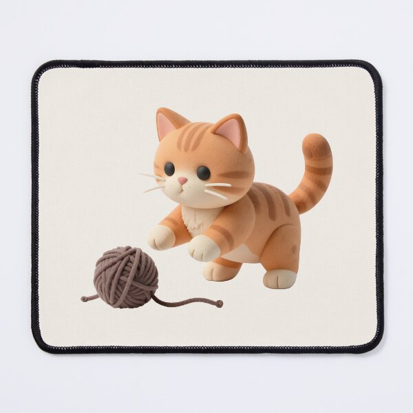 Item preview, Plasticine cat with a ball of thread designed and sold by PrintLabStudio.