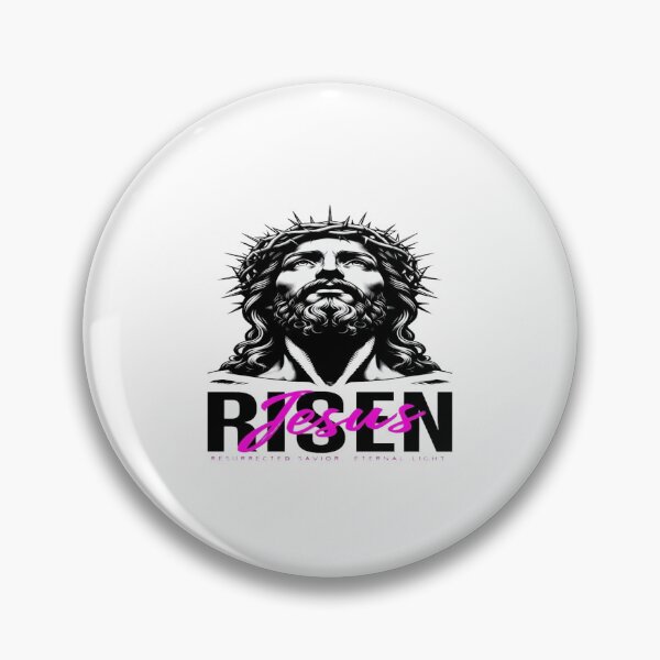 Item preview, Jesus RISEN Resurrection Art – Crown of Thorns, Savior Typography, Bold Christian Easter Design designed and sold by Bright Nest Studio.
