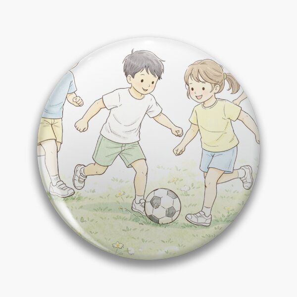 Item preview, Children Playing Football – Minimalist Children's Illustration designed and sold by DrizzyV.