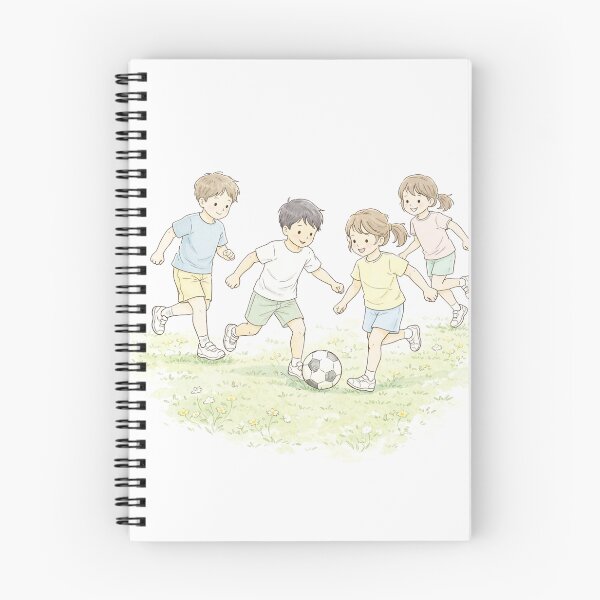 Item preview, Children Playing Football – Minimalist Children's Illustration designed and sold by DrizzyV.