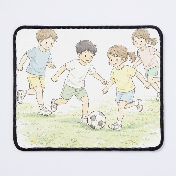 Item preview, Children Playing Football – Minimalist Children's Illustration designed and sold by DrizzyV.