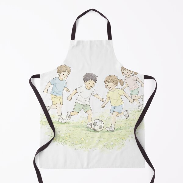 Item preview, Children Playing Football – Minimalist Children's Illustration designed and sold by DrizzyV.