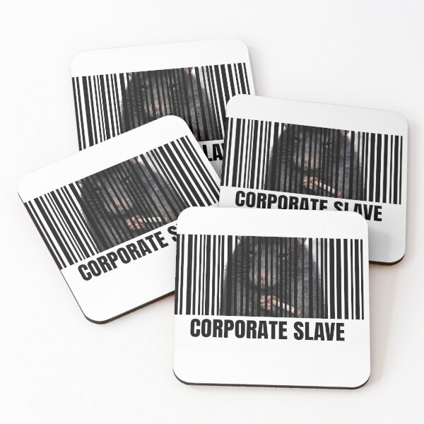 Item preview, Corporate Slave Rat Race Barcode – Anti Work Dark Satire Design designed and sold by JEVANStudio.