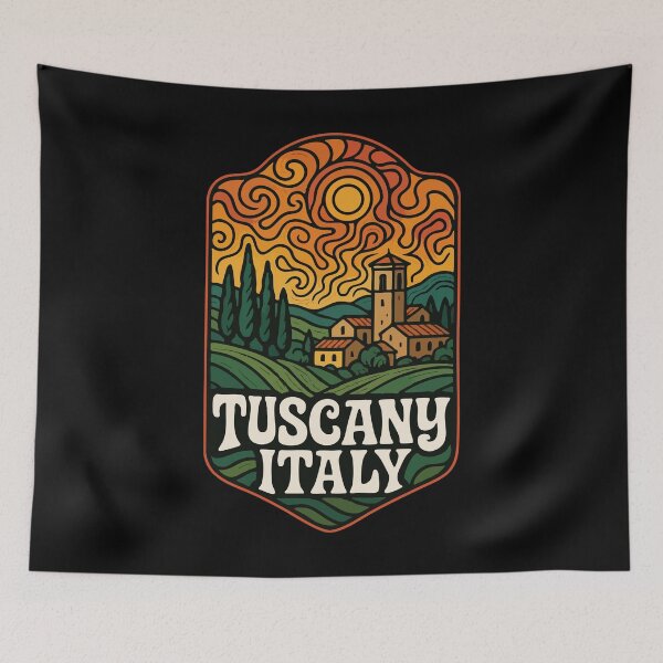 Item preview, Tuscany Italy Trippy Art Travel designed and sold by TomFrontierArt.