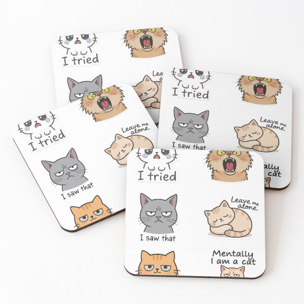 Item preview, cat memes sticker funny faces of cat , cartoon style bundle  designed and sold by AENAcharms.