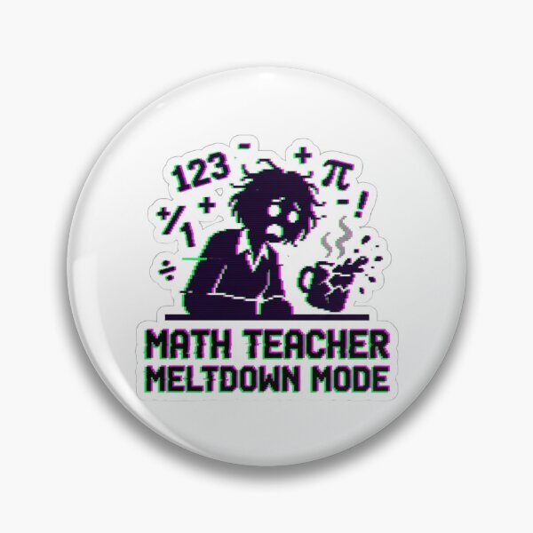 Item preview, Y2K Math Teacher Sticker - Meltdown Mode Funny designed and sold by OrikuStudio.