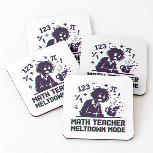 Item preview, Y2K Math Teacher Sticker - Meltdown Mode Funny designed and sold by OrikuStudio.