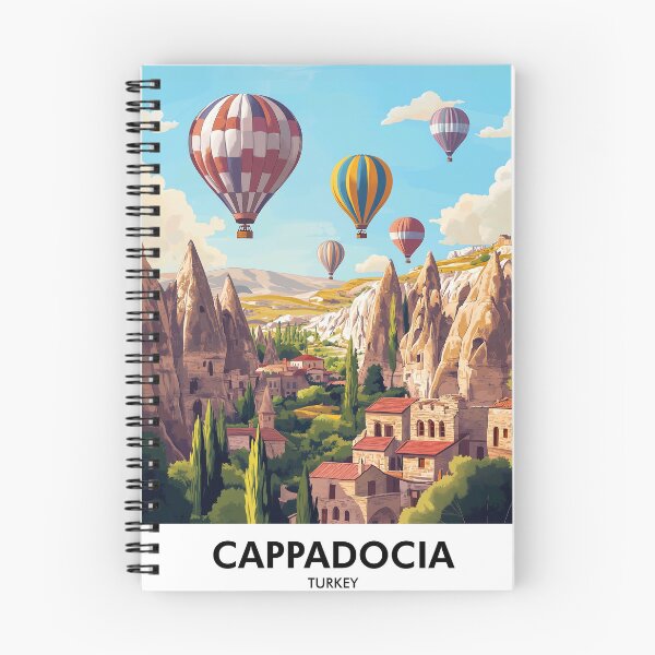 Item preview, Cappadocia Turkey Retro Travel Print designed and sold by HomeLivingCo.