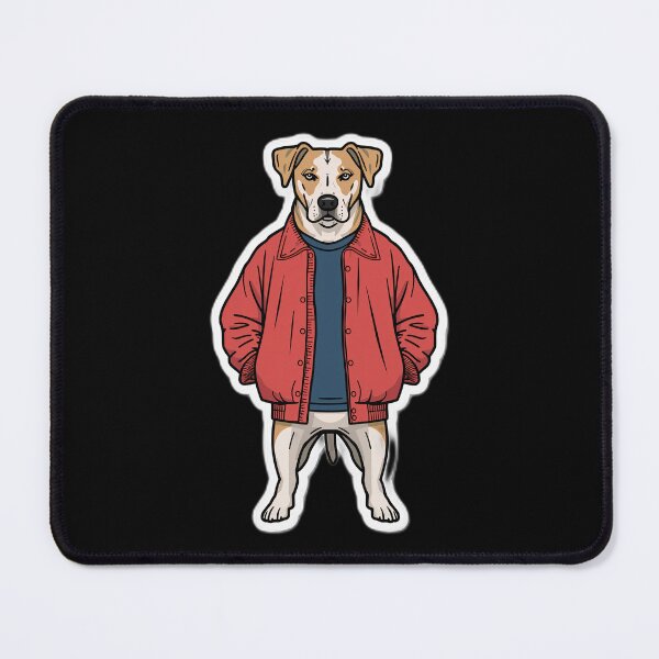 Item preview, Cool Dog Character Wearing Red Jacket Illustration designed and sold by DigitalStudioZT.
