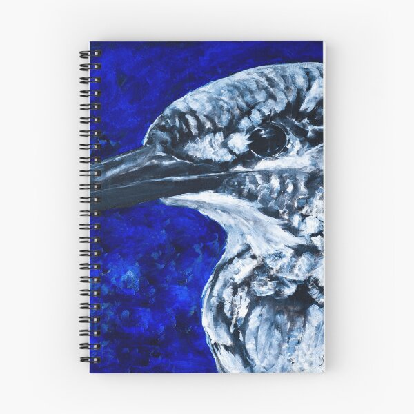 Item preview, King fisher in oils b&w on blue background designed and sold by EllyBurg.