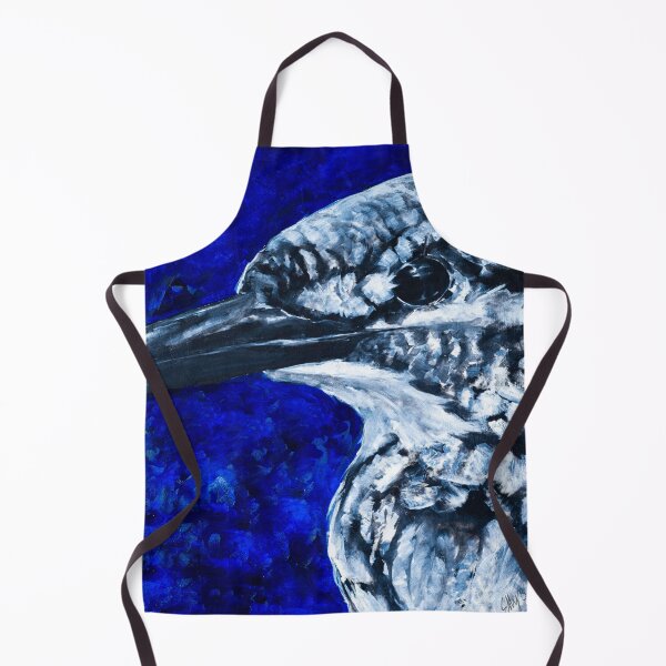 Item preview, King fisher in oils b&w on blue background designed and sold by EllyBurg.