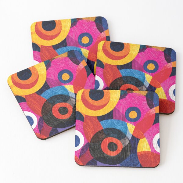 Item preview, Vibrant Textured Scribble Abstract Circles Pattern designed and sold by DGtaLrtcom.