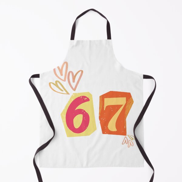 Item preview, 6 7 Meme – Funny Numbers Illustration with Hearts designed and sold by BrainyLingo.