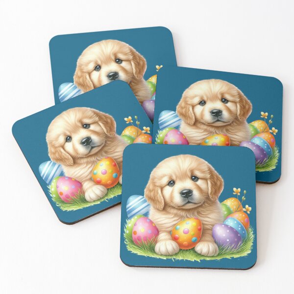 Item preview, Cute Easter Puppy with Colorful Eggs designed and sold by Dominik1994.