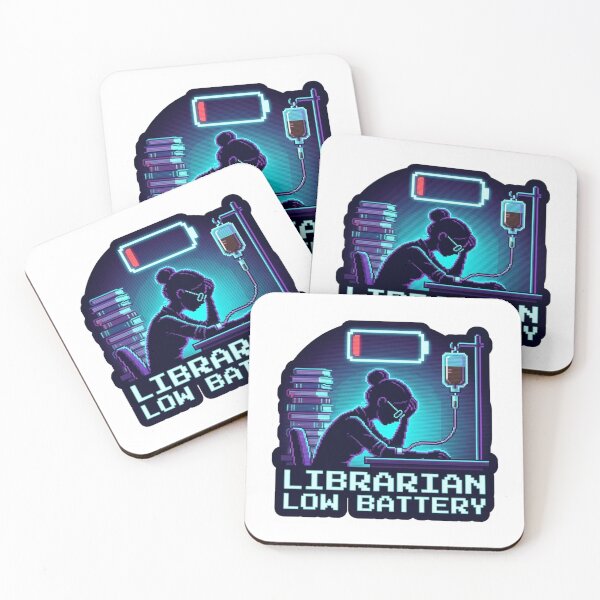 Item preview, Y2K Librarian Sticker - Low Battery Warning designed and sold by OrikuStudio.