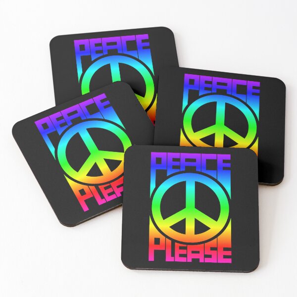Item preview, Peace Please gradient symbol and text designed and sold by CreaTwinkles.