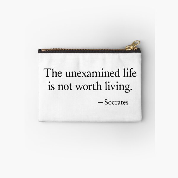 Item preview, The Unexamined Life – Socrates Quote (Black Font) designed and sold by TshirtsLabs.