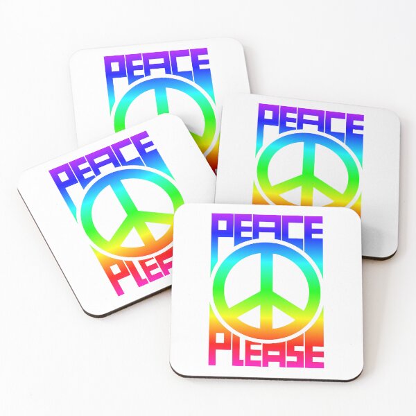 Item preview, Peace Please gradient symbol and text designed and sold by CreaTwinkles.