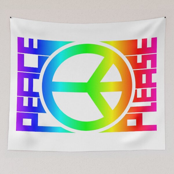 Item preview, Peace Please gradient symbol and text designed and sold by CreaTwinkles.