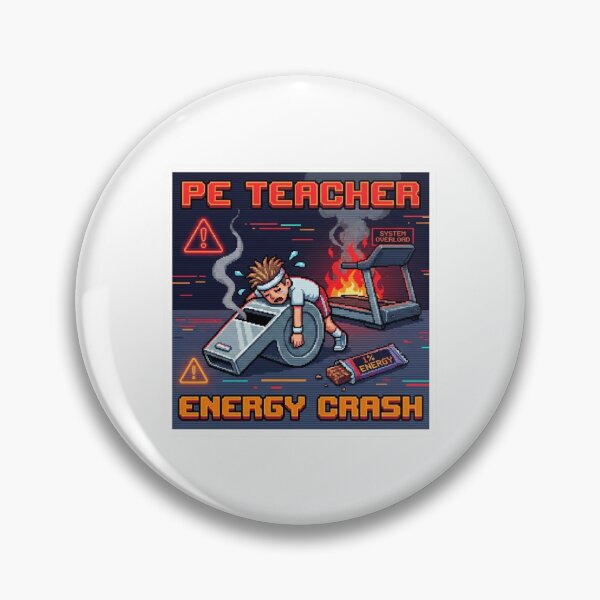 Item preview, Y2K PE Teacher Sticker - Energy Crash Chaos designed and sold by OrikuStudio.
