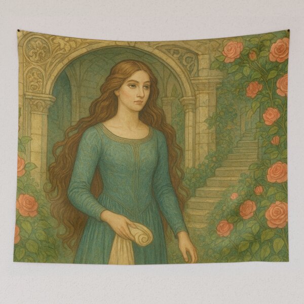 Item preview, Rose Woman in front of Stone Architecture designed and sold by Sigtrix.