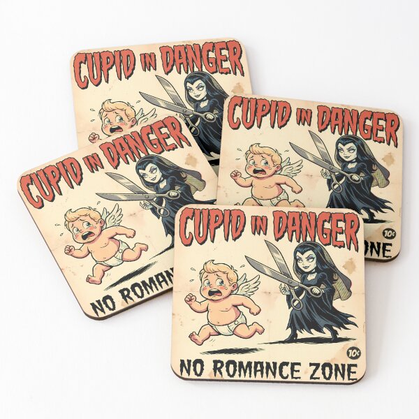 Item preview, Cupid In Danger Vintage Horror Comic Style designed and sold by AI Experiment Lab.