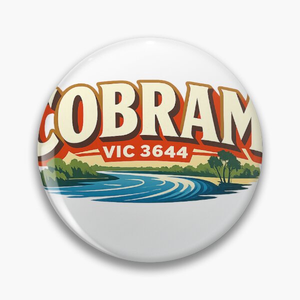 Item preview, Cobram VIC Retro Car Bumper Sticker designed and sold by Places in AUS.