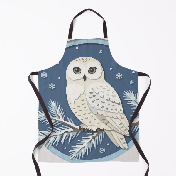 Item preview, Paper-Cut Snowy Owl | Winter Nature Badge designed and sold by DESTAR8.