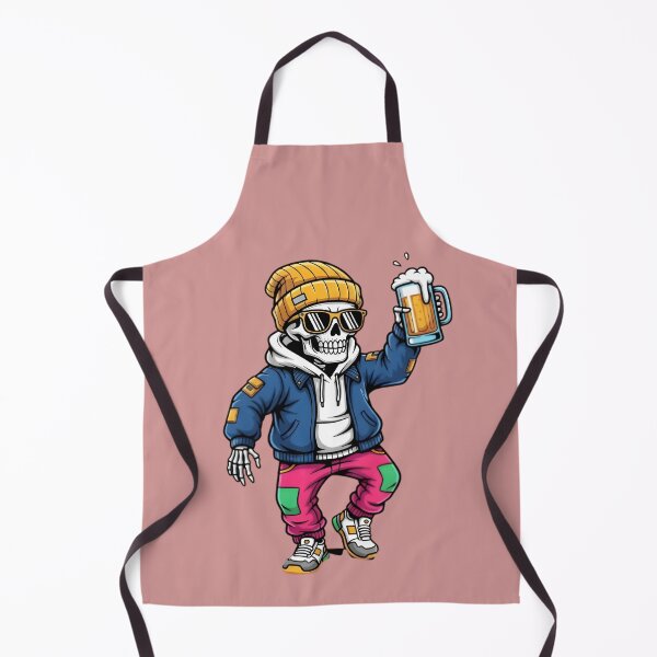 Item preview, Cool Skeleton Drinking Beer – Streetwear Party Cartoon Illustration designed and sold by mitdz shop.