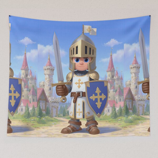 Item preview, Epic Knight Watching Sunset Over Castle designed and sold by Piotrek0001.