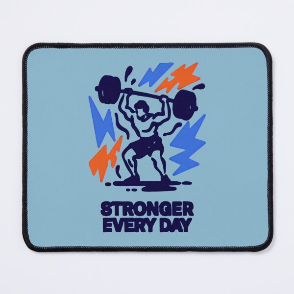 Item preview, Stronger Every Day – Minimalist Fitness Line Art Vector | Motivational Gym Design designed and sold by Design_Your_Day.