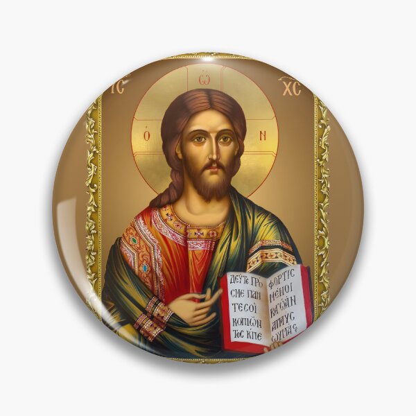 Item preview, icon in a frame Jesus Christ Lord Pantocrator, God Lord Pantocrator - Orthodox icon in a frame designed and sold by orthodox-icon.