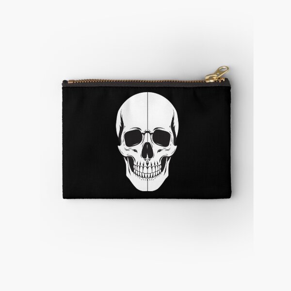 Item preview, Minimal Split Skull Illustration Dark Line Art designed and sold by DigitalStudioZT.