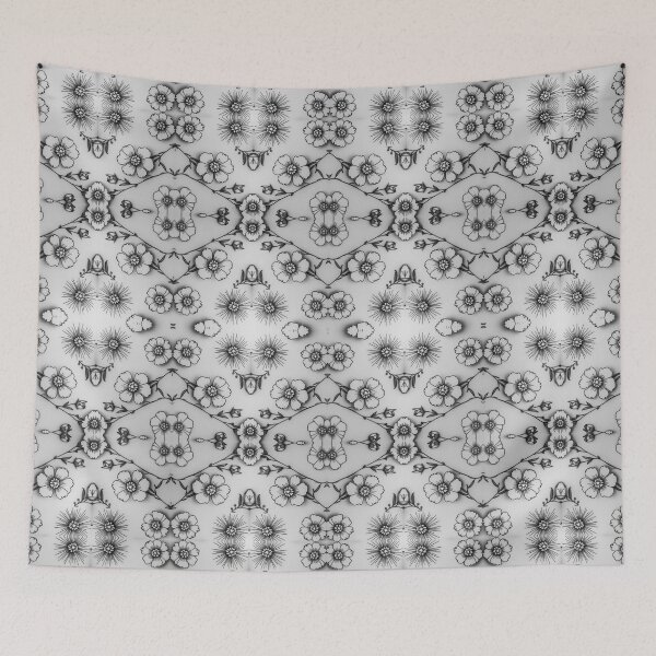 Item preview, Flower Motif  Black & White designed and sold by SacredTemple888.