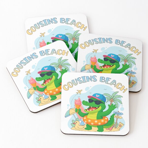 Item preview, Cousins Beach Funny Crocodile Design | Cute Summer Vacation Cartoon With Sunglasses designed and sold by PixelWaveBD.