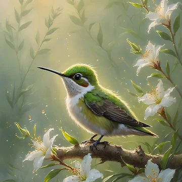 Artwork thumbnail, Hummingbird – First Light Kin | Gentle Beginnings by LaLi-Designs