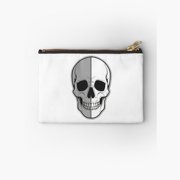 Item preview, Minimal Split Skull Illustration Dark Line Art designed and sold by DigitalStudioZT.
