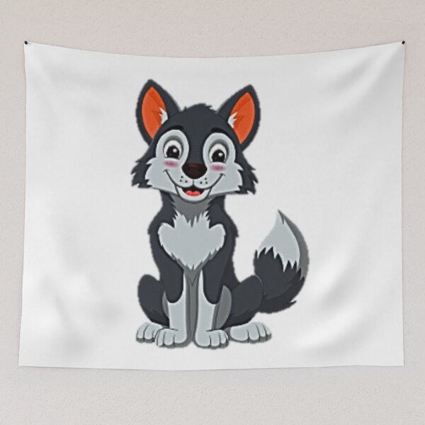 Item preview, Cute Cartoon Wolf designed and sold by NoxLand.