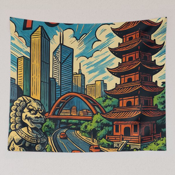 Item preview, Foshan, city | Comics stylCartoone -  designed and sold by ComicsFactory.
