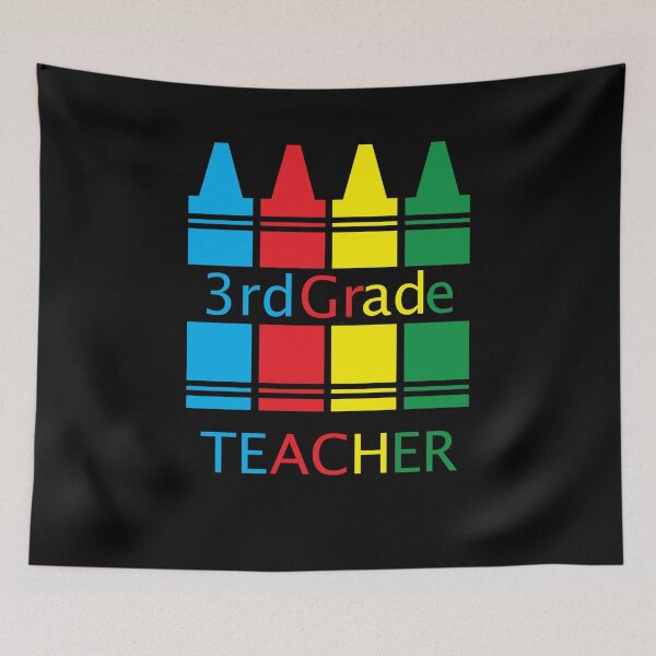 Item preview, 3rd Grade Teacher Back to School Crayons Colorful designed and sold by LarkDesigns.