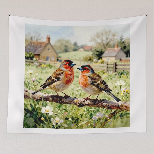 Item preview, Colorful Finch in Blooming Countryside #9 designed and sold by Helios Be. Lavsh.