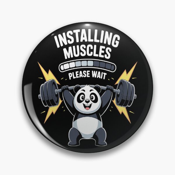 Item preview, Panda Installing Muscles Please Wait Gym Fitness designed and sold by orlodrake.