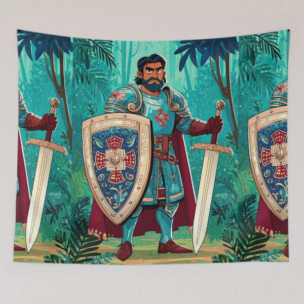 Item preview, Bearded Knight Explorer in Green Armor designed and sold by Piotrek0001.