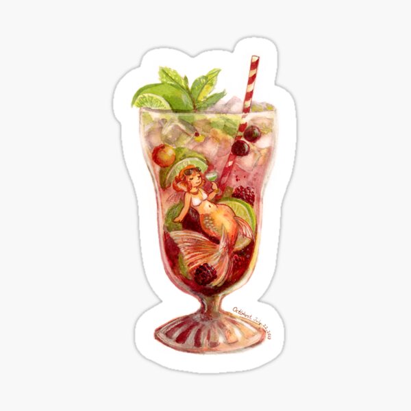 Goldfish Mojito Sticker