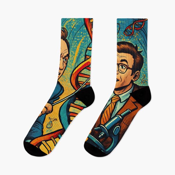 Item preview, Francis Crick and James Watson | Comics stylCartoone -  designed and sold by ComicsFactory.