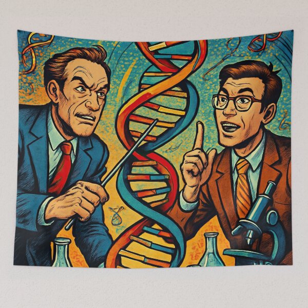 Item preview, Francis Crick and James Watson | Comics stylCartoone -  designed and sold by ComicsFactory.