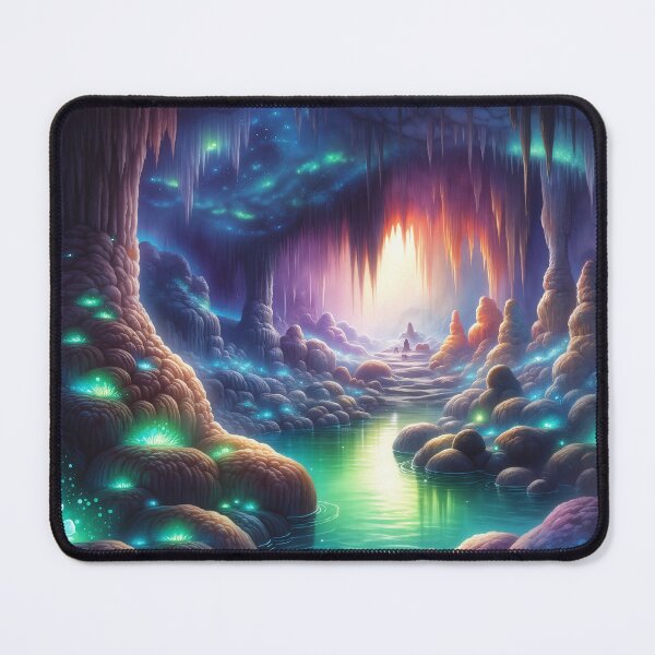 Item preview, Mystical Underground World - Bioluminescent Inner Earth Cave designed and sold by FriskyLemur.