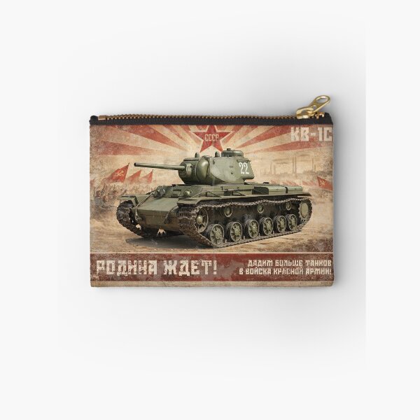 Item preview, KV-1S Soviet Heavy Tank WWII Red Army Propaganda Poster Vintage Illustration designed and sold by Jeeklsdotcom.