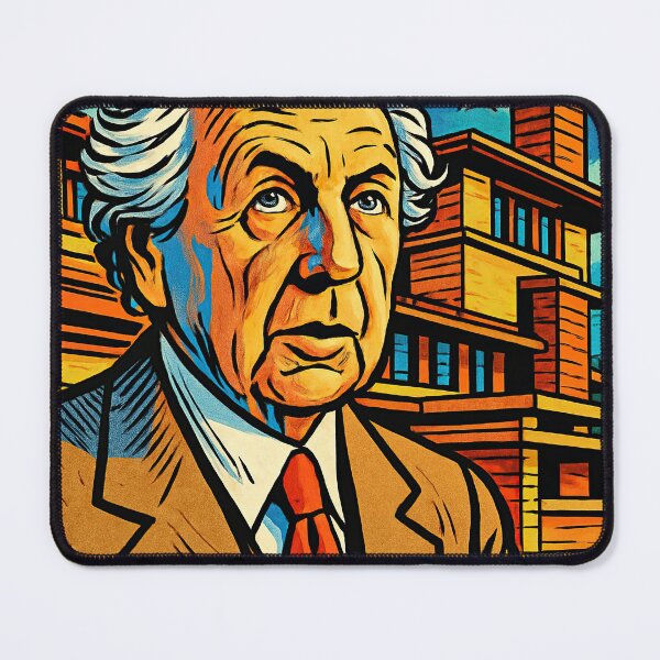 Item preview, Frank Lloyd Wright portrait | Comics stylCartoone - designed and sold by ComicsFactory.