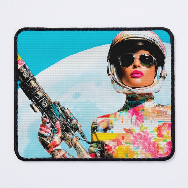 Item preview, Retro Futuristic Fashion | Female Space Cadet | Vintage Artwork designed and sold by OrganicLights.